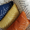 Arrow Stitch Motif Raw Cotton Cushions - Canggu & Co
