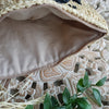 Natural Woven Straw Grass Clutch With Black Stars - Canggu & Co