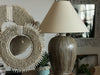 Natural Palm Leaf Pottery Table Lamp - Canggu & Co