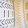 Soft Cotton Cushions With Printed Abstract Motif And Fringe - Canggu & Co