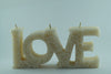 Letter Candle - LOVE with Floral Pattern - Canggu & Co