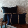 Tye Dyed Blue & Black Cotton Linen Cushions - Canggu & Co