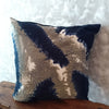 Tye Dyed Blue & Black Cotton Linen Cushions - Canggu & Co