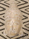 Whitewash Wooden Buddha Head