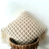 Natural Woven Macrame Cushion