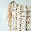 Natural Woven Macrame Cushion