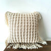 Natural Woven Macrame Cushion