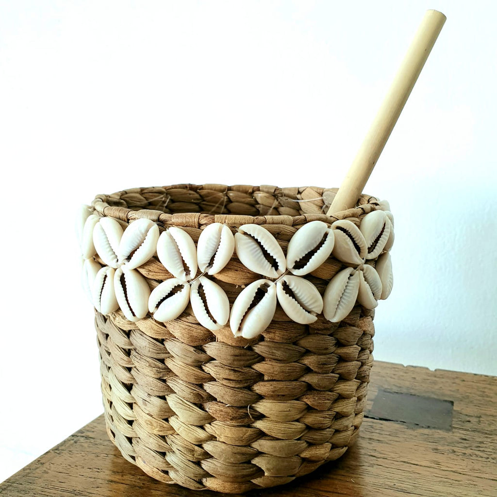 Small Banana Leaf Pot With Shells – Canggu & Co