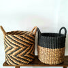 Mixed Natural Water Hyacinth & Raffia Basket Sets