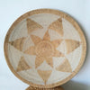 Woven Rattan Wall Plate Set With Flower Motif