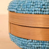Small Round Beaded Bamboo Boxes With White Tassel