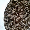 Large Round Carved Tribal Wooden Plate With Stand