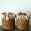 Rattan Napkin Rings With Cowrie Shells