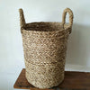 Set 4 Woven Natural Straw Grass Basket