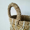 Mac Set 3 Natural Woven Straw Grass & Macrame Basket Set