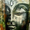 Grey & White Buddha Head Painting