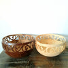 Carved Coconut Bowl With Vine Motif