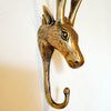 Golden Brass Deer Head Hooks
