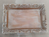 Antique Carved Wooden Tray Set