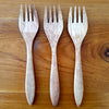 Wooden Curved Handle Spoons & Fork