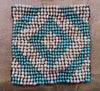 Small Square Beaded Coasters with Diamond Pattern