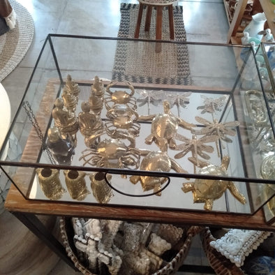 Very Large Brass And Glass Jewelry Boxes