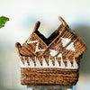 Banana Leaf & Macrame Rectangle Shaped Basket Sets