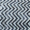 Black Zigzag Pattern Motif Raw Cotton Throw with Tassels