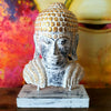 Antique Buddha Head On Stand
