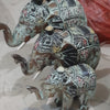 Small Carved Wooden Elephant Set