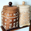 Bamboo & Rattan Baskets With Shells