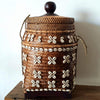 Bamboo Rattan Basket With Shells