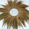 Large Natural Or Black Straw Grass Mirror