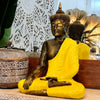 Tall Sitting Buddha Antique Style Resin Statues