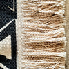 Soft Cotton Black Tribal Pattern Rugs