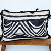 Black & Natural Abstract Design Cotton Tumanggal Cushions