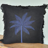 Embroided Palm Tree Motif On Cotton Linen Cushions