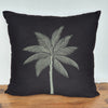 Embroided Palm Tree Motif On Cotton Linen Cushions