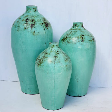 Classic Greek Style Pottery Vase Set