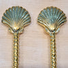 Medium Golden Brass Clam Shell Spoons