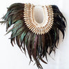 Long Feather And Shell Islander Necklace