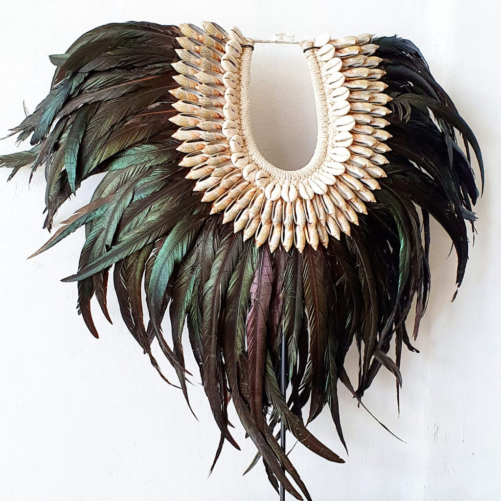 Shell Fether Long Feather And Shell Islander Necklace – Canggu & Co