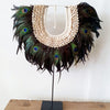 Peacock Feather And Cowrie Shell Tribal Necklace
