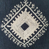 Dark Blue, Black And Grey Embroided Motif Cushions