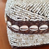 Dark Brown Bamboo Box With Bead And Shell