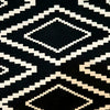 Black Diamond Cotton Floor Mat with Fringe