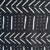 Black Arrow Pattern Runner With Natural Fringe