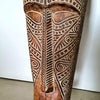 Antique Carved Motif Tribal Wooden Head Mask