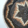 Large Dark Brown Woven Palm Leaf Wall Plate