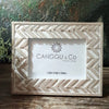 Carved Wooden Chevron Pattern Photo Frames